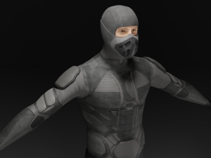 Lowpoly scifi space suit stillsuit character 3D 模型