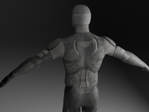 Lowpoly scifi space suit stillsuit character 3D 模型