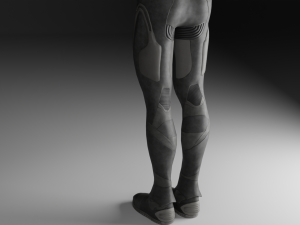 Lowpoly scifi space suit stillsuit character 3D 模型