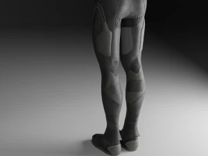 Lowpoly scifi space suit stillsuit character 3D Model