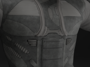 Lowpoly scifi space suit stillsuit character 3D 模型