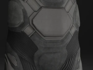 Lowpoly scifi space suit stillsuit character 3D Model