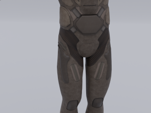 Lowpoly scifi space suit stillsuit character 3D 模型