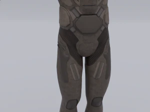 Lowpoly scifi space suit stillsuit character 3D Model