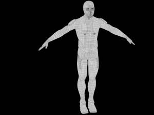 Lowpoly scifi space suit stillsuit character 3D 模型