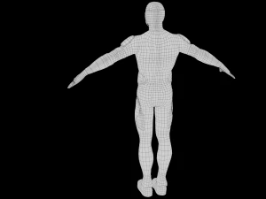 Lowpoly scifi space suit stillsuit character 3D Model