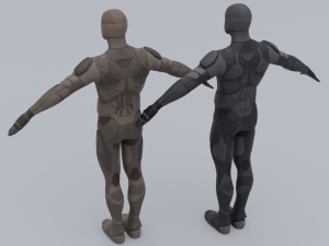 Lowpoly scifi space suit stillsuit character 3D 模型