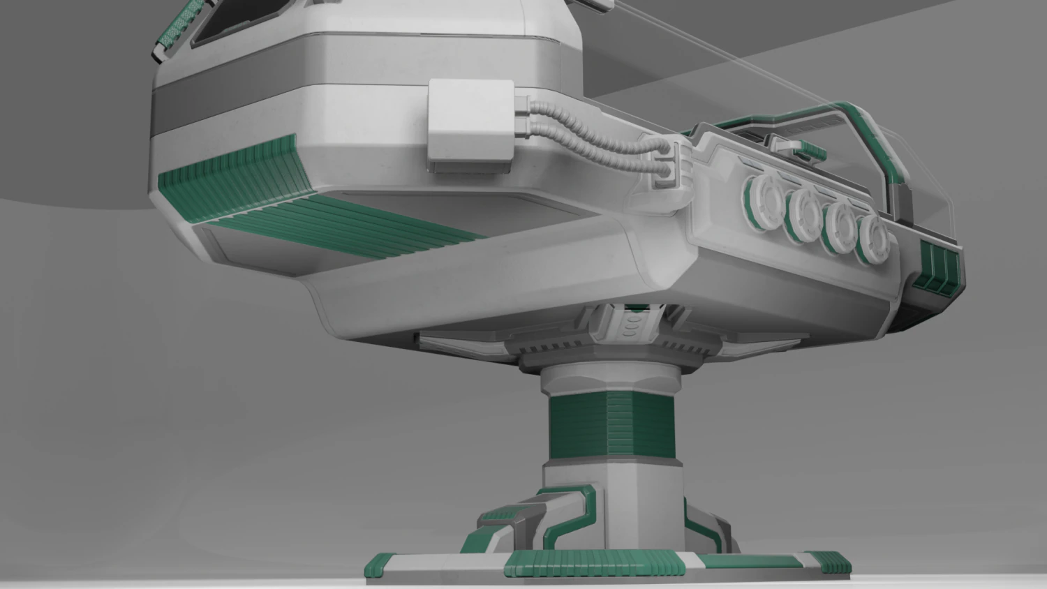 Scifi Medical Futuristic Cryo Pod 3D Model .c4d .max .obj .3ds .fbx .stl .blend 