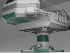 Scifi Medical Futuristic Cryo Pod 3D Model