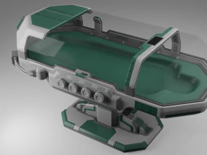 Scifi Medical Futuristic Cryo Pod 3D Model
