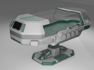 Scifi Medical Futuristic Cryo Pod 3D Модель