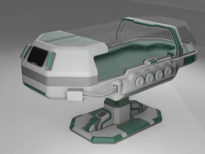 Scifi Medical Futuristic Cryo Pod 3D Model