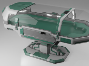 Scifi Medical Futuristic Cryo Pod 3D Модель