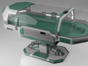 Scifi Medical Futuristic Cryo Pod 3D Model