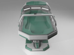 Scifi Medical Futuristic Cryo Pod 3D Model