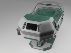 Scifi Medical Futuristic Cryo Pod 3D Модель