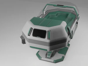 Scifi Medical Futuristic Cryo Pod 3D Model