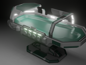 Scifi Medical Futuristic Cryo Pod 3D Модель