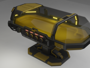 Scifi Medical Futuristic Cryo Pod 3D Модель