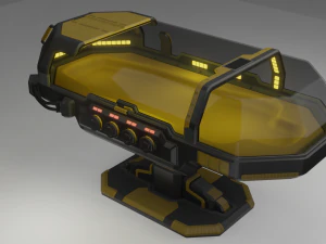 Scifi Medical Futuristic Cryo Pod 3D Model