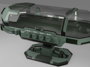 Scifi Medical Futuristic Cryo Pod 3D Модель