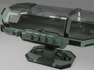 Scifi Medical Futuristic Cryo Pod 3D Model