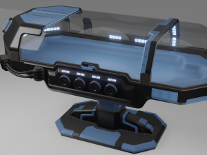 Scifi Medical Futuristic Cryo Pod 3D Модель