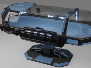 Scifi Medical Futuristic Cryo Pod 3D Model