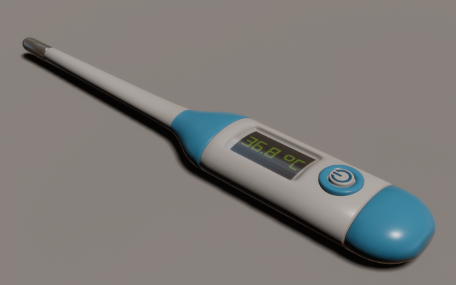 digital thermometer 3D-Modell .c4d .max .obj .3ds .fbx .stl .blend 