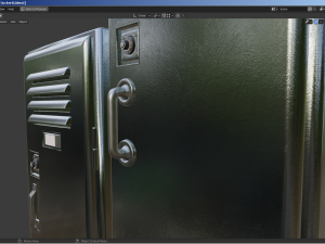 a set of two rigged lockers school-gym-workplace Model 3D