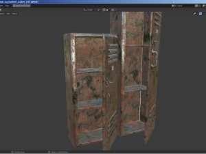 a set of two rigged lockers school-gym-workplace Model 3D