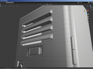 a set of two rigged lockers school-gym-workplace Model 3D