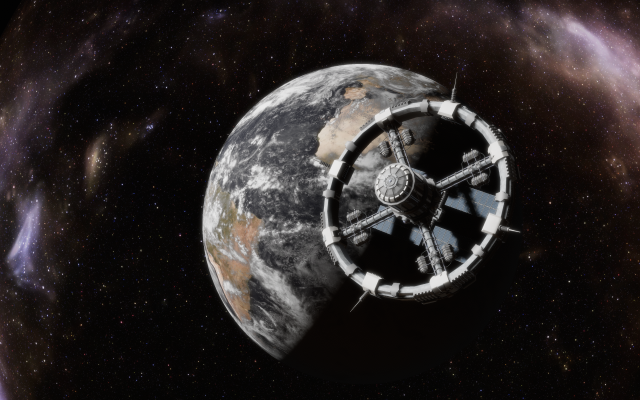 sci-fi space station Model 3D .c4d .max .obj .3ds .fbx .stl .blend