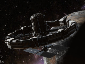 sci-fi space station Model 3D