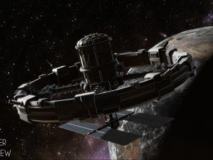 科幻空间站 3D 模型