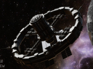 sci-fi space station Model 3D