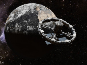 sci-fi space station Model 3D