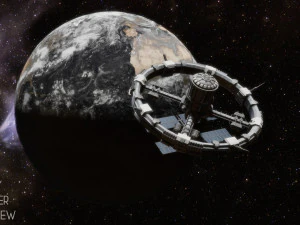 科幻空间站 3D 模型