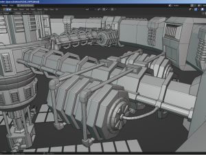 sci-fi space station Model 3D