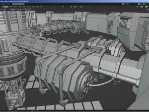 科幻空间站 3D 模型