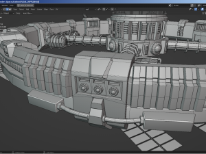 sci-fi space station Model 3D