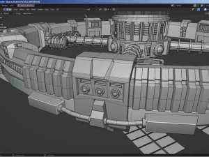 科幻空间站 3D 模型