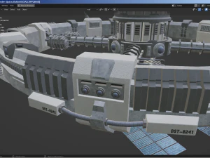 科幻空间站 3D 模型