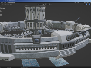 sci-fi space station Model 3D
