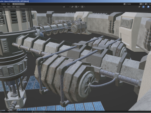 sci-fi space station Model 3D