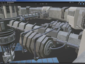 科幻空间站 3D 模型