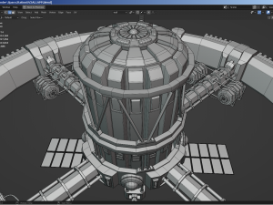 sci-fi space station Model 3D
