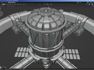 科幻空间站 3D 模型