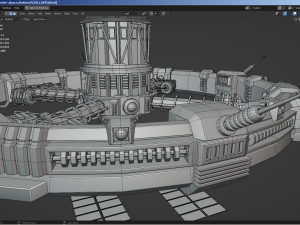 sci-fi space station Model 3D