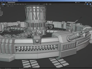 科幻空间站 3D 模型
